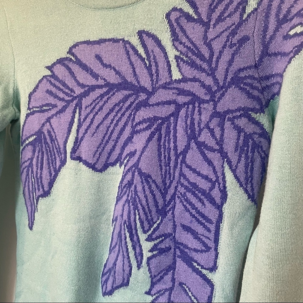 LILLY Pulitzer Lightweight Wool Blend Palm Tree Sweater - Picture 5 of 8